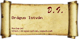 Drágus István névjegykártya